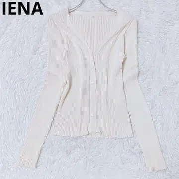 이에나 가디건 겉옷 상의 타이트 리브 슬림 리브 V넥