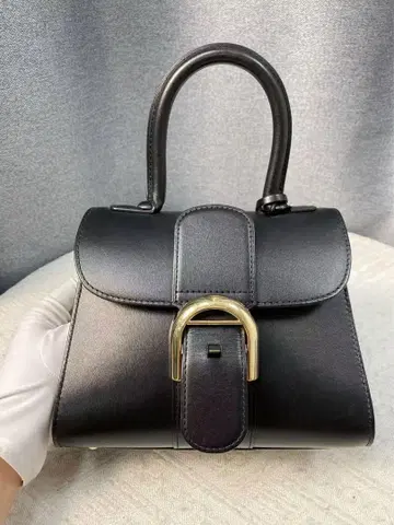 안심 감정 델보 DELVAUX 브리옹 미니 박스 카프 블랙