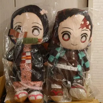 탄지로와 네즈코 봉제 인형 세트 약 30cm