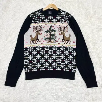VOLCOM 루돌프 나무 크리스마스 니트 스웨터 M 남성용
