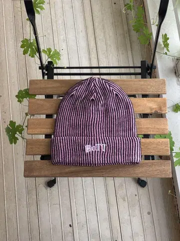 BoTT Chain Stitch 비니 스트라이프 니트 모자