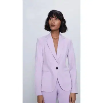 ZARA 자라 테일러드 자켓 핑크 퍼플