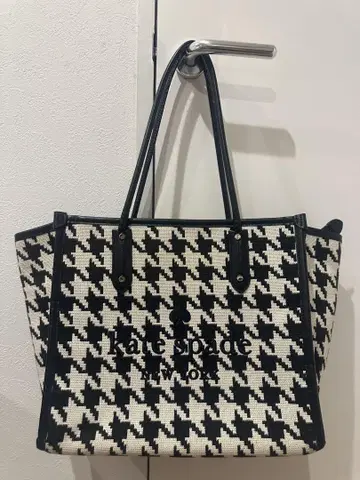 kate spade 하운드 투스 토트백
