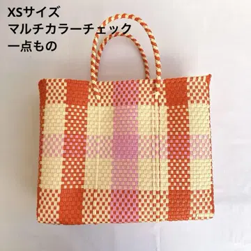 XS 사이즈 새상품 메르카도백 체크 패턴 멕시코제 카고백