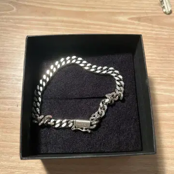 실버 트위스트 체인 팔찌 약 20cm