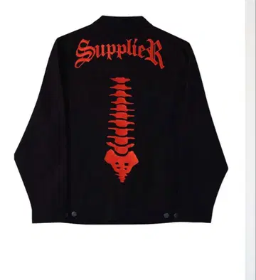 Supplier 뼈 자수 데님 자켓