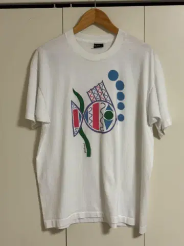 80~90s USA제 스크린스타즈 물고기 아트T셔츠