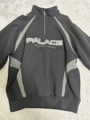 PALACE 하프 지퍼 스웨트 셔츠 M 블랙