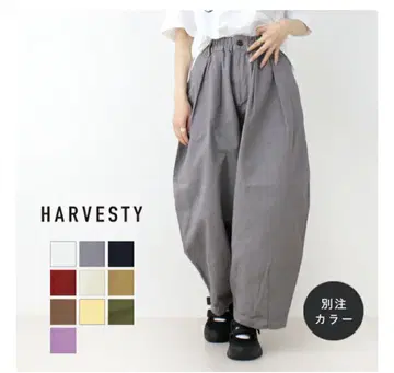 HARVESTY 서커스 팬츠 카키 베이지