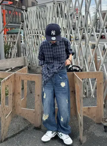 wudge boy over dye damage denim