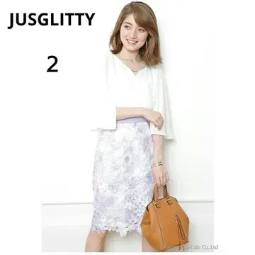 새상품급 JUSGLITTY 저스길리티 플라워 레이스 타이트 스커트