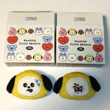 BT21 랜덤 페이스 브로치 CHIMMY 2종 세트