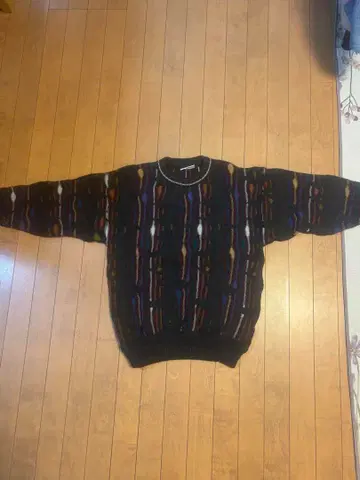 구제 니트 KALAROO M 울 스웨터 추상 무늬 하나뿐인 아이템