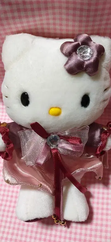 헬로키티 봉제 인형 핑크 드레스