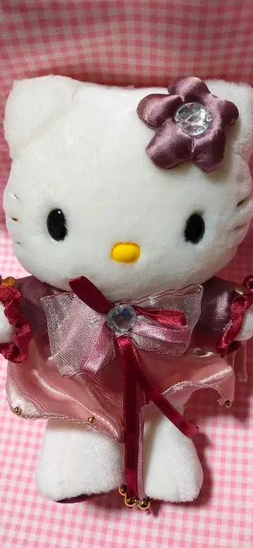 헬로키티 봉제 인형 핑크 드레스