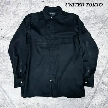 UNITED TOKYO 스웨이드 레귤러 셔츠 블랙 1