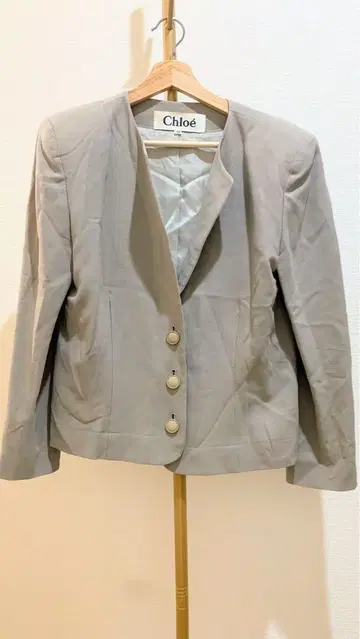 끌로에 노카라 자켓 그레이 40 사이즈