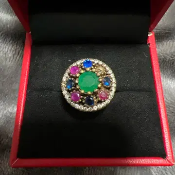 다색 보석풍 스톤 반지 빈티지풍 앤티크 상품