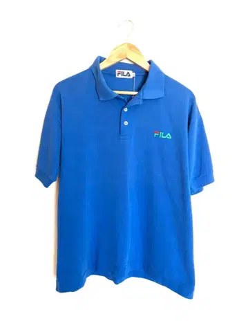 구제 의류 FILA 피케 셔츠 Italia 파랑 블루