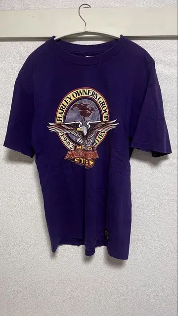 Harley-Davidson 1992 티셔츠 보라색
