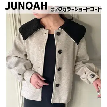 [ 새상품 ] 주노아 JUNOAH 빅카라 숏코트 블루종