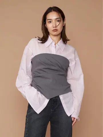 FRAY ID 턱 드레이프 뷔스티에 (프레이 아이디)