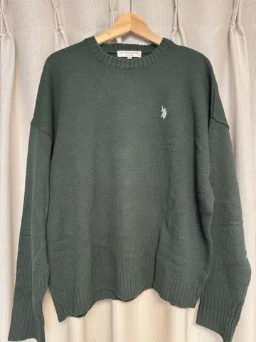 U.S. POLO ASSN. 다크 그린 니트 M