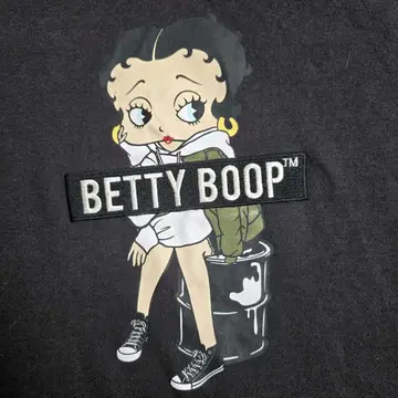 Betty Boop 베티 풀오버 후드 맨투맨 자수 그런지 LL