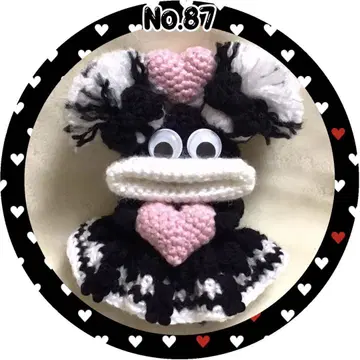 냠냠 몬스터 키케이스 잡화 파우치 곰돌이 프릴 큐트한 몬짱
