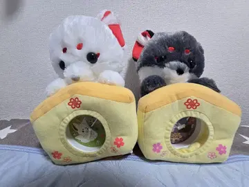 쵸콘과 여우 봉제 인형 시계 전 2종 세트