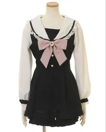 리즈리사 세일러 카라 셋업 블랙 LIZLISA