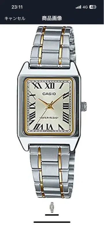 CASIO 아날로그 손목시계 실버/골드