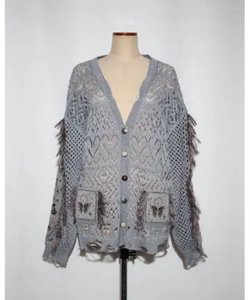 rurumu revival fringe knit cardigan 24ss