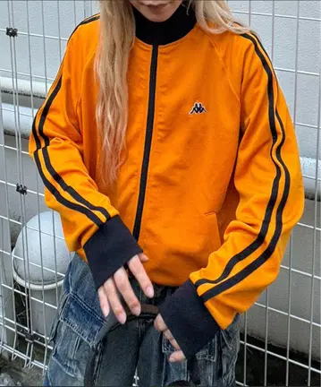 Kappa 오렌지 집업 자켓