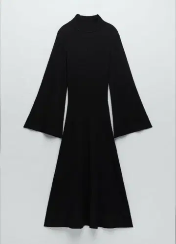 ZARA 하이넥 니트 원피스 L 사이즈 블랙