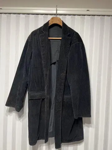 RHC 네이비 코듀로이 체스터 코트