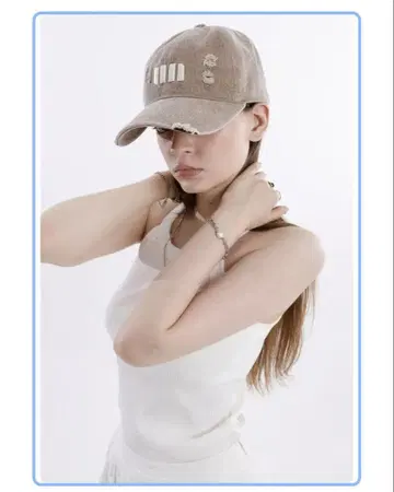 unsually 데미지 가공 브라운 야구 모자