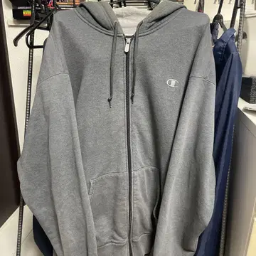 Champion 챔피언 그레이 풀 집업 후드티 2XL