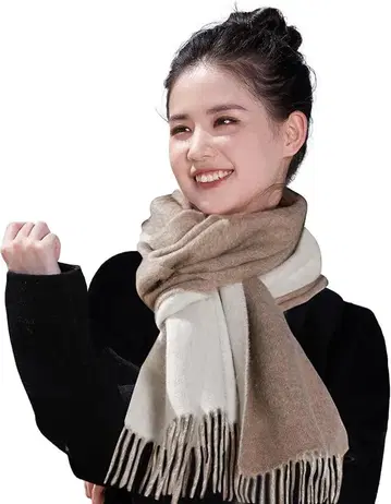 캐시미어 100% 머플러 모카 브라운 내몽골산 고급 캐시미어