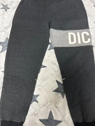 DIC 로고 다크 그레이 조거 팬츠