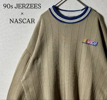90s JERZEES NASCAR 자수 맨투맨 빅 리브 라인