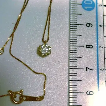 0.8캐럿 다이아 핑크 골드 목걸이