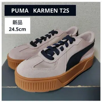 새상품 PUMA KARMEN T2S 24.5cm 핑크 네이비
