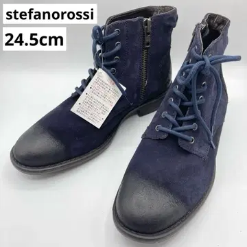 STEFANO ROSSI 스테파노로시 사이드 지퍼 부츠 네이비