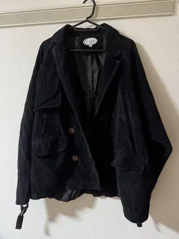 블랙 코듀로이 테일러드 자켓