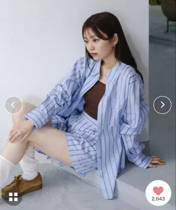 카스타네 스트라이프 셔츠