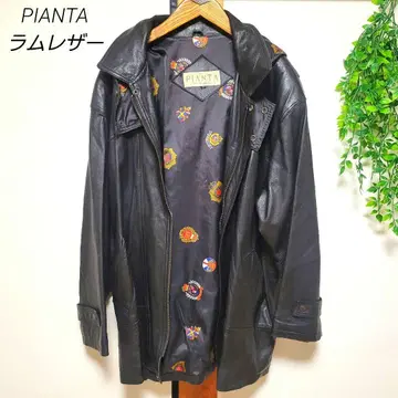 PIANTA 피안타 램 가죽 자켓 양가죽 올 패턴 빈티지 구제 의류