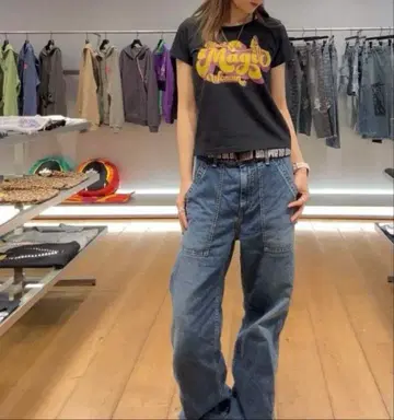 오늘 한정 가격 HYSTERIC GLAMOUR 블랙 매직 우먼 T셔츠