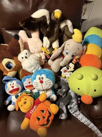 봉제 인형 묶음 판매 도라에몽 디즈니 고질라
