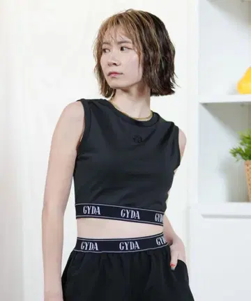 GYDA 무라사키 스포츠 래쉬가드 여성용 탱크탑 블랙